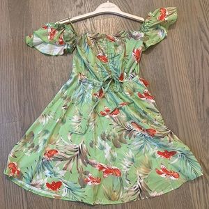 Off the shoulder mini dress